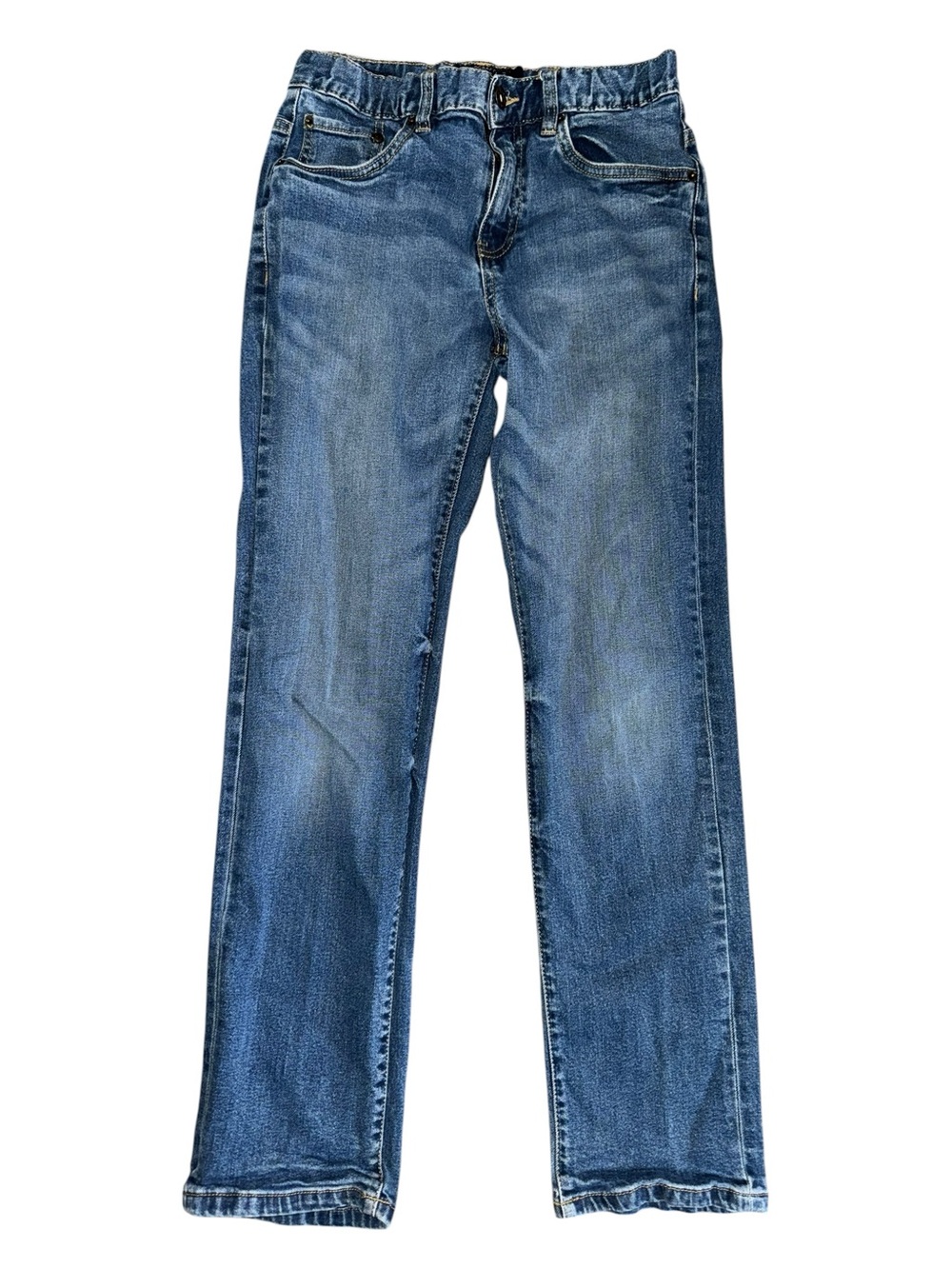 Lucky Brand Boys Classic Straight Jeans Size 16 Adjustable Waist Medium Wash